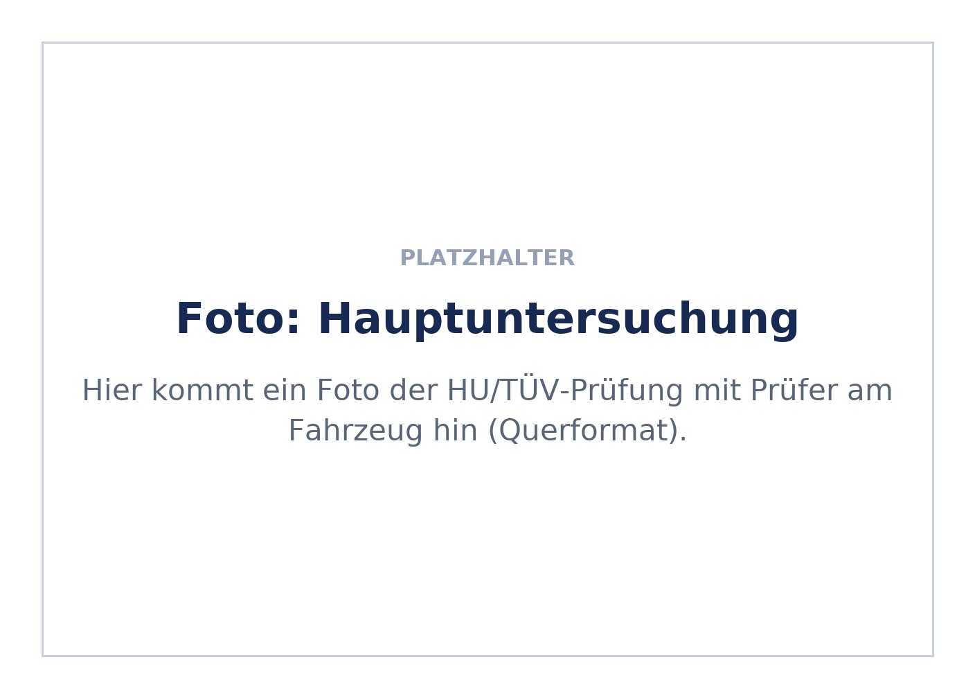Platzhalter: Foto zur Hauptuntersuchung folgt